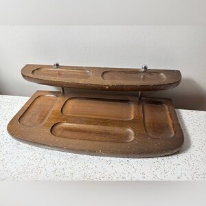 Vintage wood dresser-top jewelry organizer